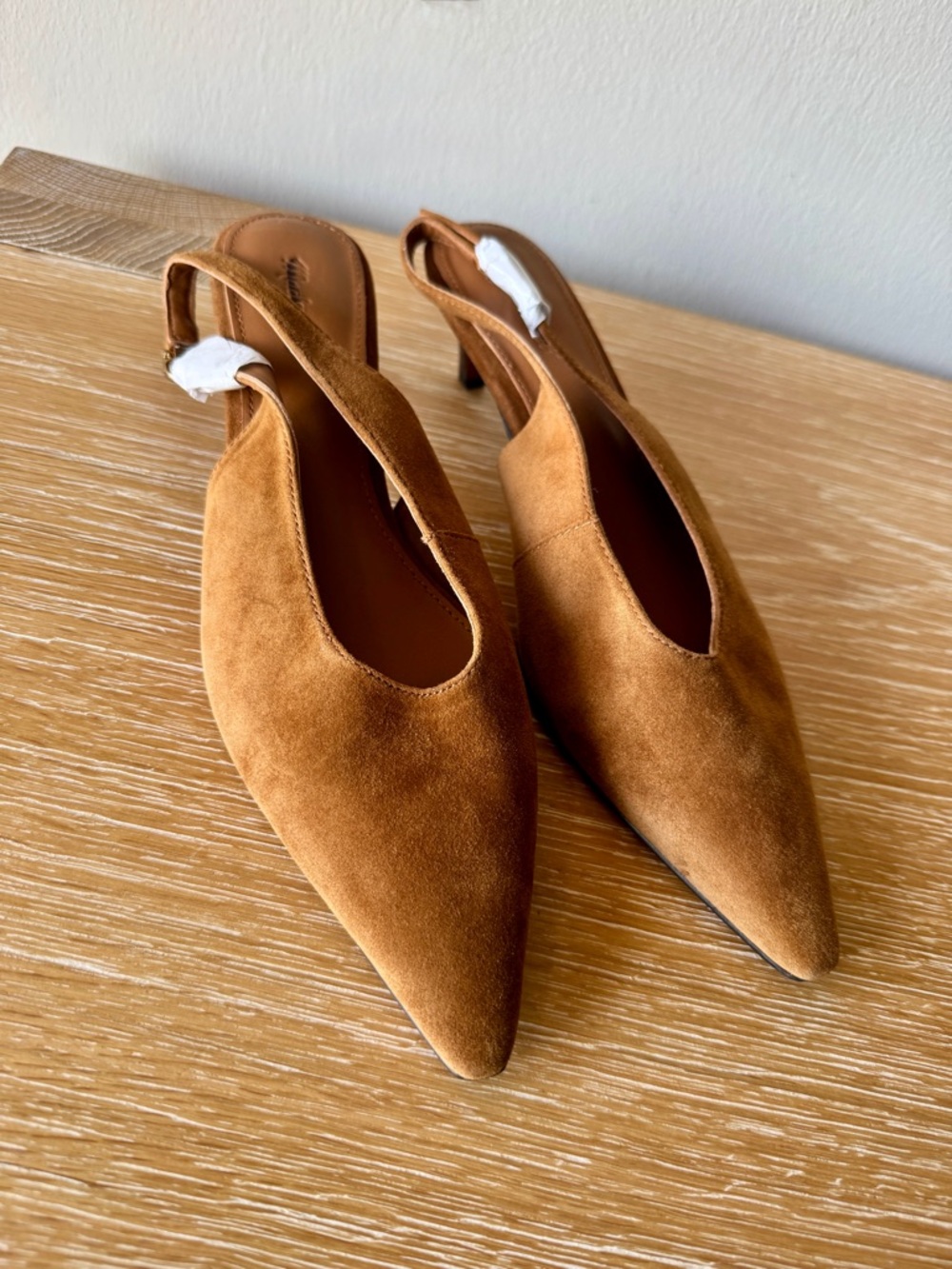 NWOB! MADEWELL Women’s The Emilie Slingback Pump in Russet Suede, Size 6.5 - Picture 3 of 16